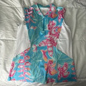 Women’s floral golf/tennis sleeveless shirt